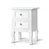 Bedside Table French Provincial Style Nightstand Side Lamp Cabinet White